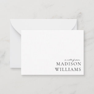 Chic A Note From Script Typography Note Card