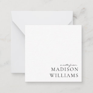 Chic A Note From Script Typography Note Card