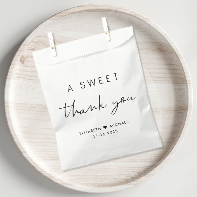 Chic A Sweet Thank You Wedding Favour Bag (Creator Uploaded)