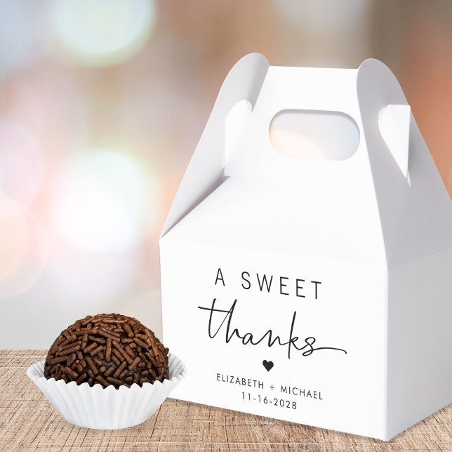 Chic A Sweet Thanks Wedding Favour Box (Creator Uploaded)