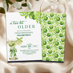 Chic A Tini Bit Older Lime Martini 78th Birthday Invitation