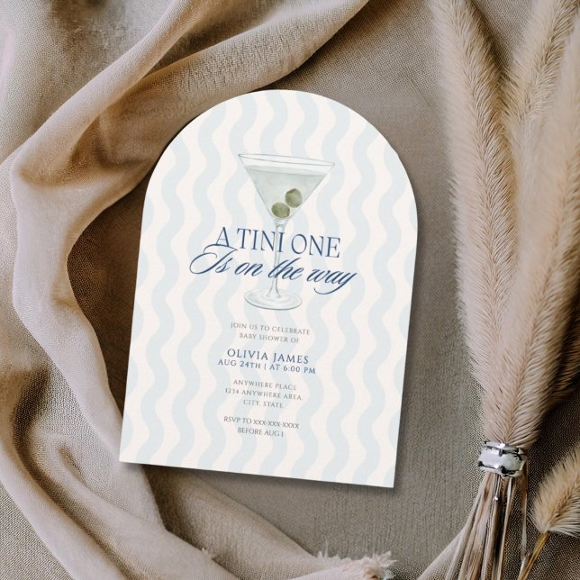 Chic a tini one boy baby shower invitation (Creator Uploaded)