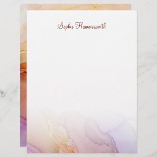 Chic Abstract Art Stationery Paper Custom Letterhead