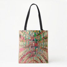 Chic Abstract Folk Style Bag For Shopping