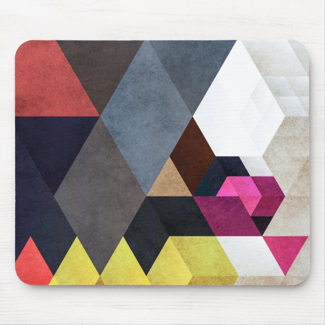 Chic abstract geometric pattern mouse pad (Front)