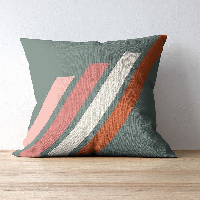 Chic Abstract Geometric Stripes Art Pattern Cushion (Creator Uploaded)
