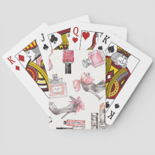 Chic Accents Watercolor Fashion Playing Cards