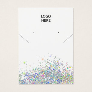 Chic Add Your Logo Necklace Earrings Display Card