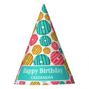 Chic Adorable Colorful Sprinkle Donut Party Hat
