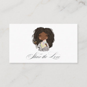 Chic African American Hair Salon Referral Card