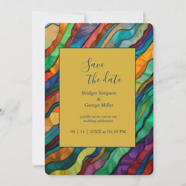 chic African destination wedding save the date Invitation (Front)