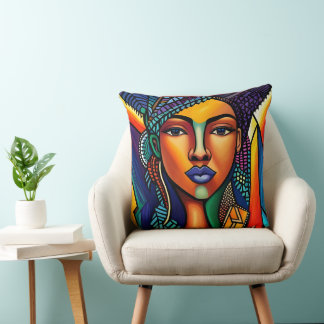 Chic Afro Queen Cushion