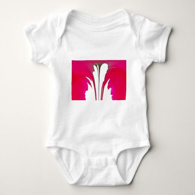 Chic amazing Red rose under the white sky.png Baby Bodysuit (Front)