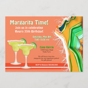 Chic and Contemporary Margarita Party Invitation