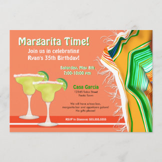 Chic and Contemporary Margarita Party Invitation