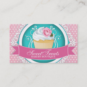Chic and Elegant Cupcake Business Cards