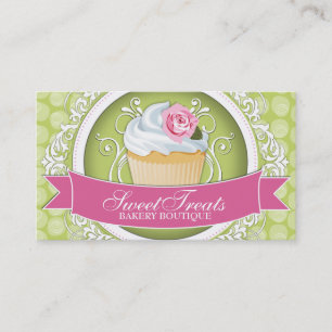 Chic and Elegant Cupcake Business Cards