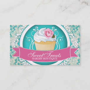 Chic and Elegant Cupcake Business Cards