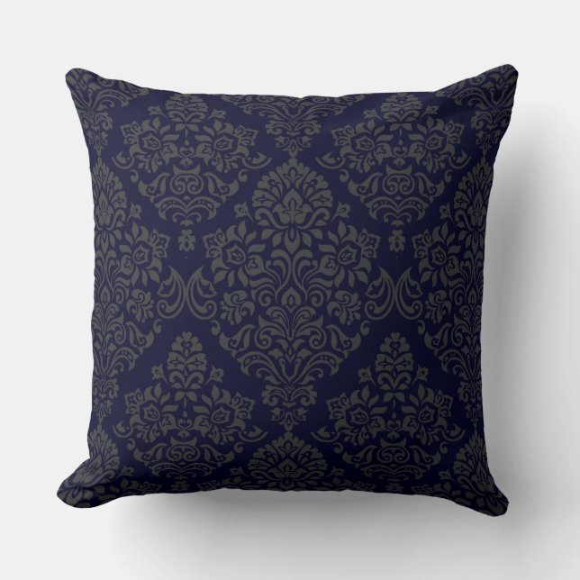 Chic and Elegant Royal Damask Pattern Cushion (Front)