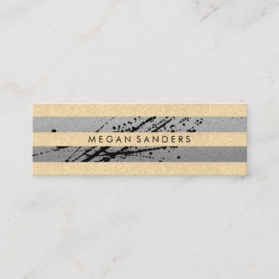 Chic and Glamour Expressive / Stripes Mini Business Card