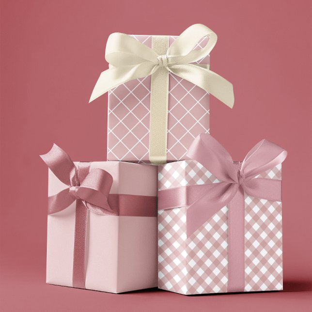 Chic and Minimalist Muted Pink Shade Elegant Wrapping Paper Sheet (Creator Uploaded)