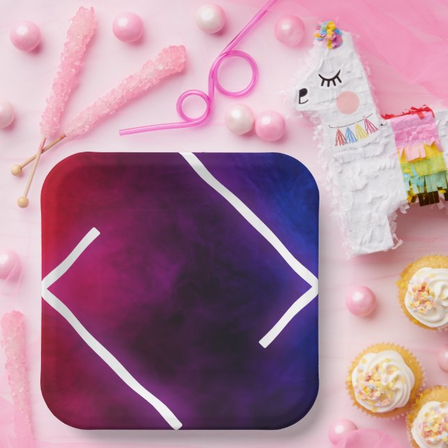 Chic and Modern 9" Square Paper Plate (Party)