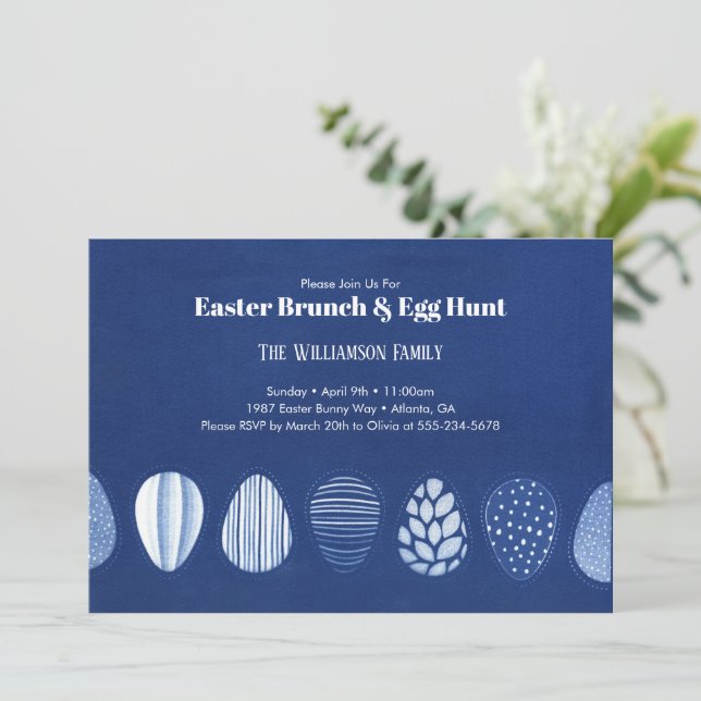 Chic and Simple Elegant Easter  Invitation (Standing Front)