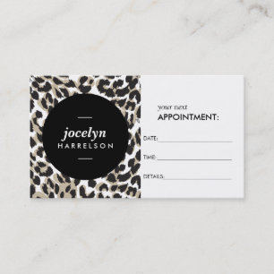 Chic and Stylish Leopard Print Appointment Card