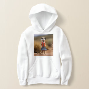 Chic and Stylish: Meerkat Girl in Skirt and Jacket