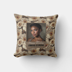 Chic Anemones Forty Birthday Present Cushion