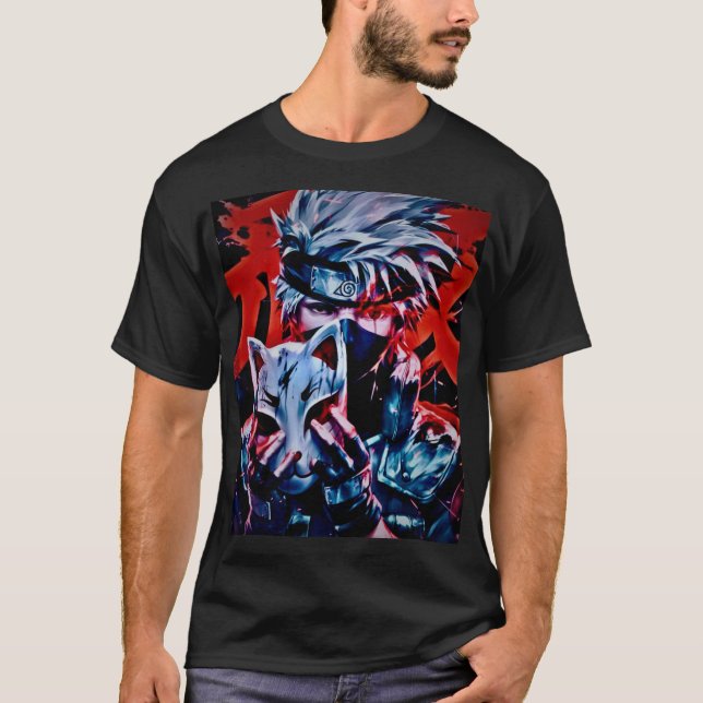 "Chic Anime Print Tee: Vibrant Art Edition" T-Shirt (Front)