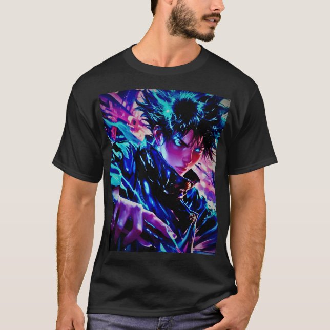 "Chic Anime Print Tee: Vibrant Art Edition" T-Shirt (Front)