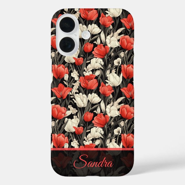 Chic Anniversary Gift Tulip Custom Case-Mate iPhone Case (Back)