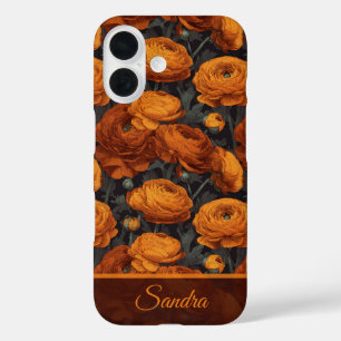 Chic Anniversary Keepsake Ranunculus Floral Custom iPhone 16 Case