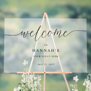 Chic Any Event, Welcome Frosted Look Acrylic Sign
