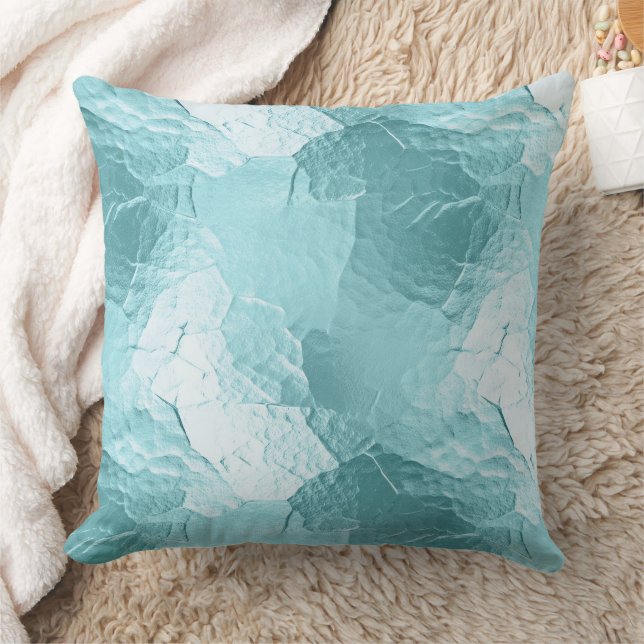 Chic Aqua Mint Blue Glam Cushion (Blanket)