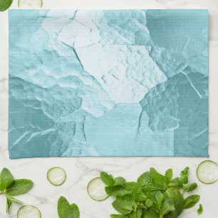 Chic Aqua Mint Blue Glam Tea Towel