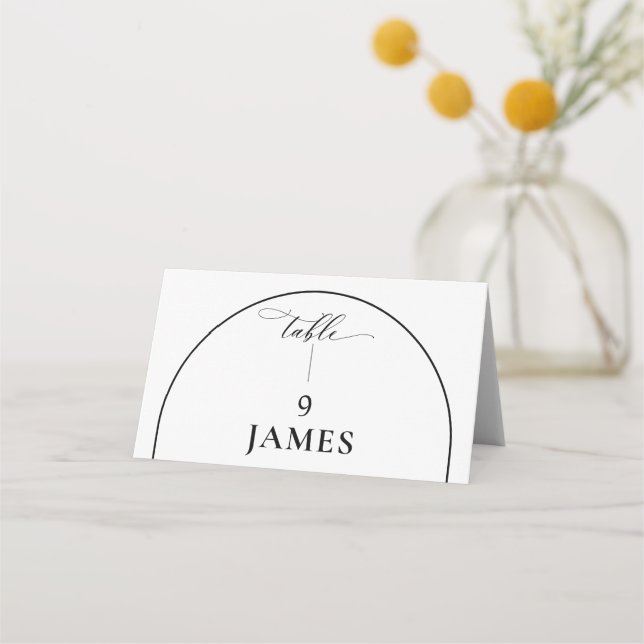 Chic Arch Modern Stylish Elegant  Place Card (Front)