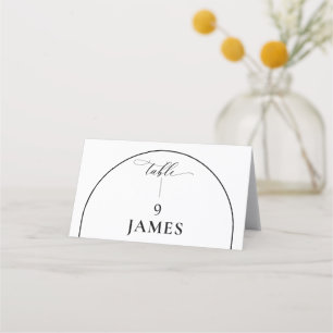 Chic Arch Modern Stylish Elegant Place Card
