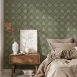 Chic Art Deco Sage Green Geometric Design<br><div class="desc">Enhance your home decor with this chic Art Deco Peel & Stick wallpaper, featuring a sophisticated geometric design in a soothing sage green palette. The pattern showcases elegant fan and diamond shapes in soft hues of sage, olive, and beige, embodying the timeless allure of the Art Deco era. Perfect for...</div>