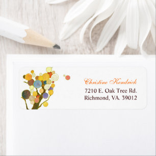 Chic Art Deco Tree Address Labels
