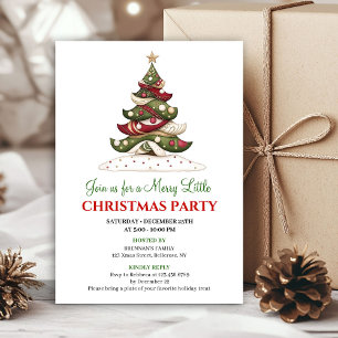 Chic artistic Christmas tree festive celebration Invitation