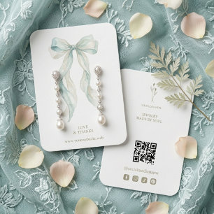 Chic Artistic Coquette Bow Jewelry Display TMF26 Business Card