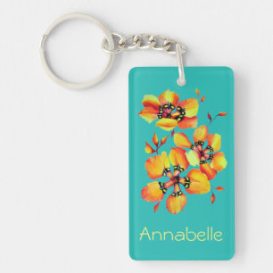 Chic Artistic Elegant Art Nouveau Victorian Style Key Ring