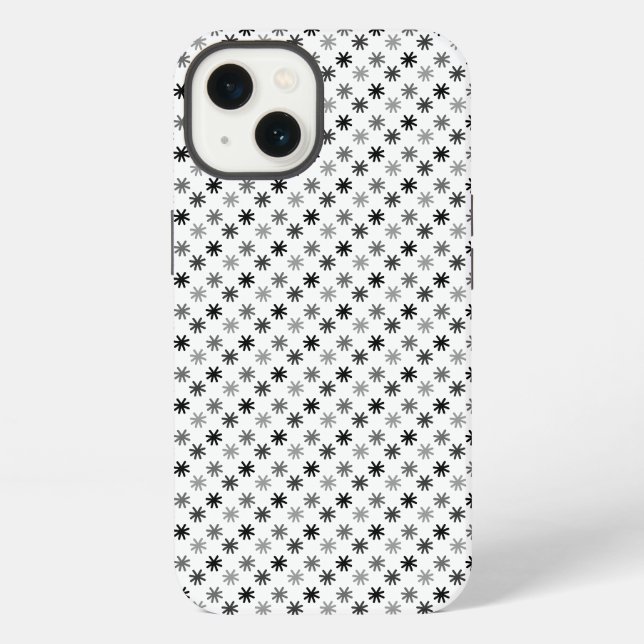 Chic Asterisks - Classic - White Background iPhone Case (Back)