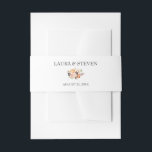 Chic Autumn Terracotta Floral Personalised Wedding Invitation Belly Band<br><div class="desc">Modern and elegant design printed Chic Autumn Terracotta Floral Personalised Wedding Invitation Belly Band that can be customised with your text. Please click the "Customise it" button and use our design tool to modify this template. Check out the Graphic Art Design store for other products that match this design!</div>