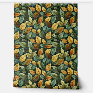 Chic autumn terracotta orange yellow sage fall wallpaper