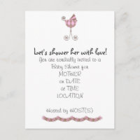 Chic Baby Coach Baby Shower Invitation