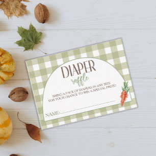 Chic Baby Shower Locally Grown Diaper Raffle Enclosure Card