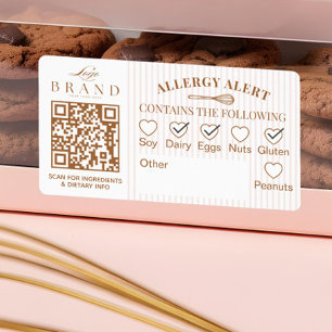 Chic Bakery Logo Allergy Alert Baked Goods QR Code